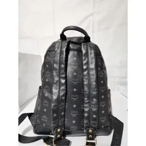 Authentic MCM Visetos Studded Large Stark M Backpack Black Medium Stark Side Studs Backpack in Visetos Black | MCM ®US main image 4